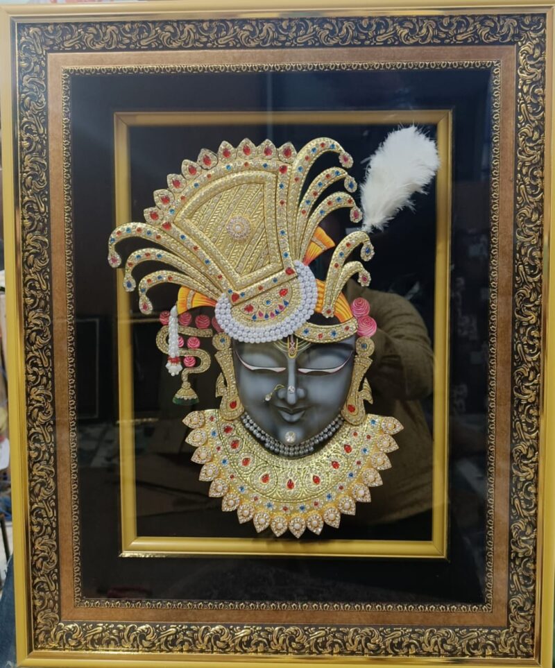 Shree Nath Ji 3D Gold/Silver Work